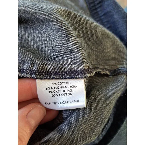 Eileen Fisher Womens Full Zip Blue Denim Jean Jacket Size M Cotton Blend - Picture 7 of 10